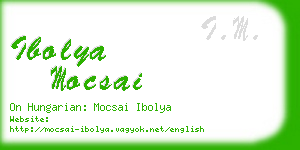 ibolya mocsai business card